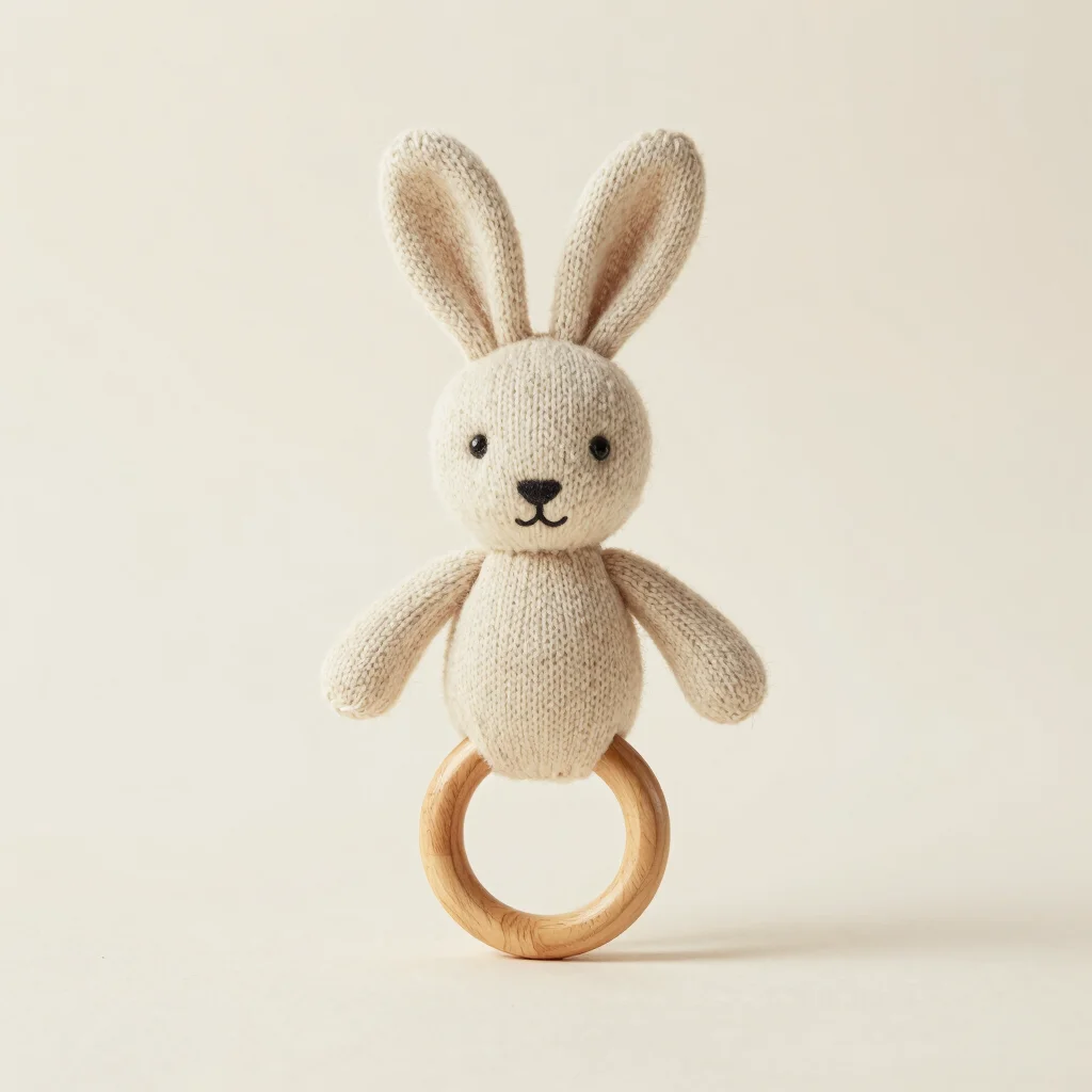 Organic Cotton Bunny Rattle